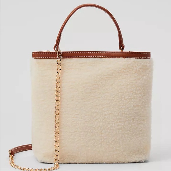 Ann Taylor Sherpa tote bag new - Picture 1 of 4